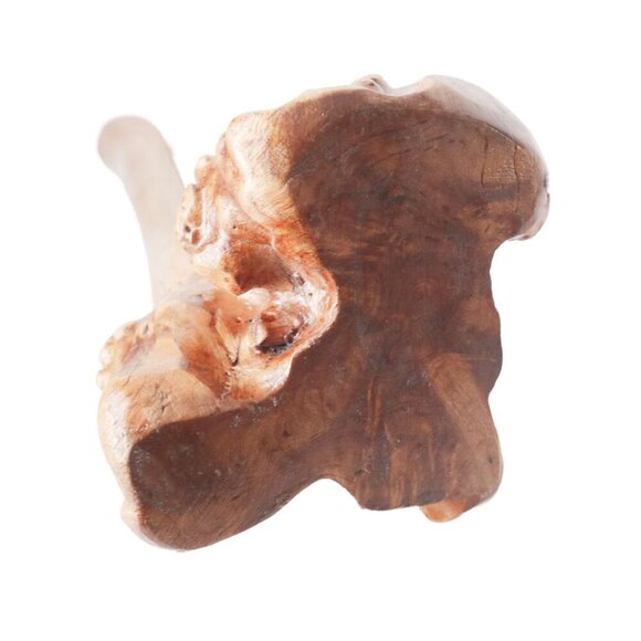 Hand-Carved Burl Wood Decorative Vase - Unique Tall Design - Picture 6 of 7